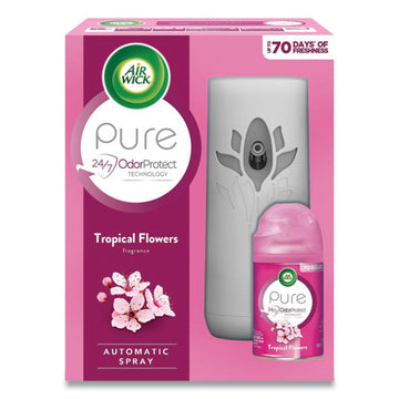 Air Wick® Freshmatic Ultra Automatic Pure Starter Kit, 5.94 X 3.31 X 7.63, White, Tropical Flowers 4-carton freeshipping - TVN Wholesale